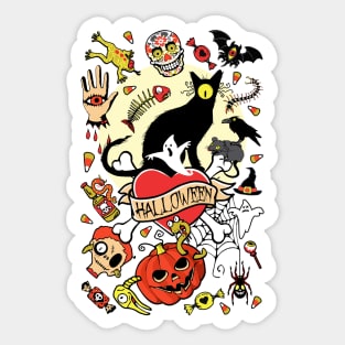 Happy Halloween (grey) Sticker